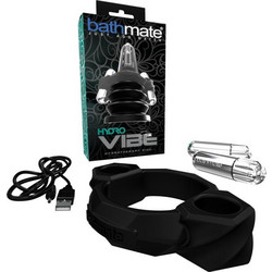 Bathmate Hydrovibe Hydrotherapy Ring Δαχτυλίδι Πέους Σιλικόνης με Δόνηση Μαύρο