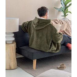 Κουβέρτα Με Μανίκια Και Κουκούλα 90x100 Palamaiki Huhu 2- Khaki
