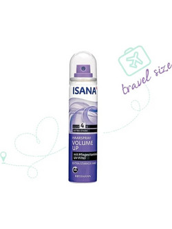 Isana Volume Up +amp UV Protect, Λακ Μαλλιών για Δυνατό Κράτημα, 75ml, Travel Size