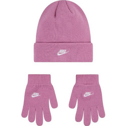 NIKE BOYS CLUB BEANIE/GLOVE SET 9A2961-ACG Ροζ