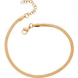 Αλυσίδα Ποδιού Φίδι SΕΝΖΑ Gold Stainless Steel 4mm-19+3cm Extension
