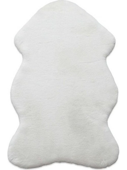 New Plan Χαλί Sheepskin Γούνινο 160x160cm FC1 Ivory