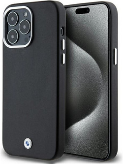 BMW Signature Wrapped Metal MagSafe case for iPhone 15 Pro Max - black