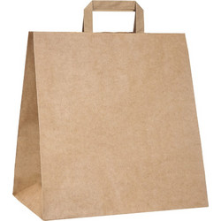 Χάρτινη Τσάντα Take Away με χεράκι και πάτο χρώμα KRAFT 28x17x29cm Σετ 250 c483307