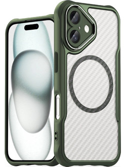 Leading Series MagSafe Silicone Case for iPhone 16 Plus - Green