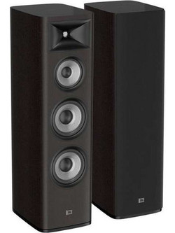 JBL Studio 698 Ζεύγος Ηχείων Hi-Fi Δαπέδου 250W 3 Δρόμων Dark Walut
