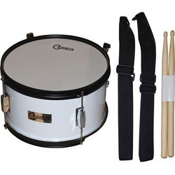 GRANITE Junior Ταμπούρο 12'' x 7'' White με ζώνη και μπαγκέτες