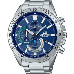 Casio Edifice Ανδρικό Ρολόι Χρονογράφος με Ασημί Μεταλλικό Μπρασελέ EFV-620D-2AVUEF