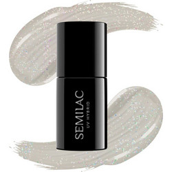 Semilac UV Hybrid 328 Chilled Beige Shimmer Glitter Ημιμόνιμο Βερνίκι Νυχιών 7ml