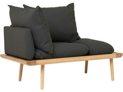 Ανάκλινδρο Lounge Around 5562C723-04 127x74,5x40,3cm Oak-Dark Grey Umage