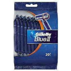 Gillette Blue II Ξυραφάκι μιας Χρήσης με 2 Λεπίδες 20τμχ