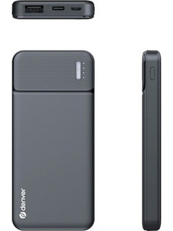 Denver Electronics Power Bank 5000mAh με Θύρα USB-A & Θύρα USB-C Black