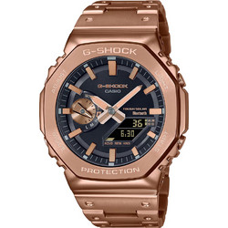 Casio G-Shock Ανδρικό Ρολόι Χρονογράφος Solar με Ροζ Χρυσό Μεταλλικό Μπρασελέ GM-B2100GD-5AER