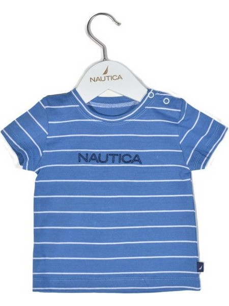 Nautica Des.11 T-Shirt Jersey Organic Μπλε Ριγέ 80Cm 9-12 Μηνών