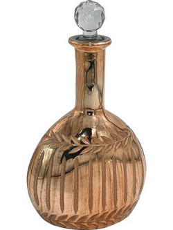 Γυάλινη Διακοσμητική Καράφα Fylliana Fl31773 Copper Χρώμα 15x9x25Εκ