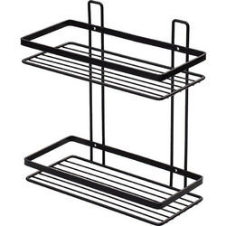 Estia ESTIA ΕΤΑΖΕΡΑ ELEGANT ΜΕΤΑΛΛΙΚΗ ΙΣΙΑ 2 ΘΕΣΕΩΝ 27x25x12.5cm ΜΑΥΡΗ