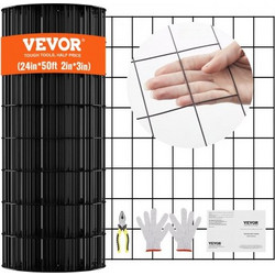 VEVOR Πλέγμα Σύρματος 24'' x 50' Γαλβανισμένο & Επικαλυμμένο, 16 Gauge, για Κοτέτσια & Περιφράξεις JSGSWL24IN509K581V0
