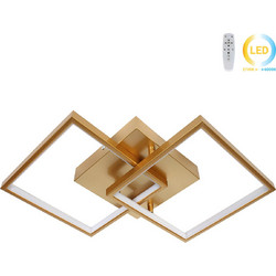 Φωτιστικό οροφής LED 27W 58Χ35Χ8 εκ. χρυσό με controller - GLOBOBOX 602167
