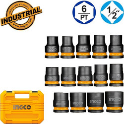 Καρυδάκια Αέρος 1/2" Σετ 14 τεμ. +Bαλίτσα HKISSD12141
