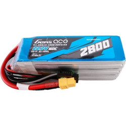 Gens ace G-Tech 2800mAh 22.2V 60C 6S1P Lipo Battery Pack with XT60 plug - (GEA286S60X6GT)
