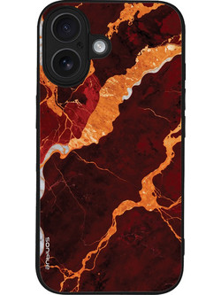 Sonique Marble Series Back Cover Red (iPhone 16)