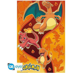 POKEMON - Poster Maxi 91.5x61 - Fire Type Videogames NEW