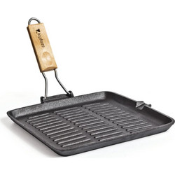 CAMPFIRE Grill Folding Frypan 28cm pre-seasoned, Γκριλιέρα από Μαντέμι, PP116SF-G