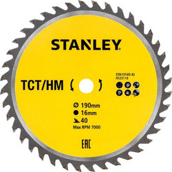 Stanley STA13145 Δίσκος Δισκοπριόνου 190x16mm - 40Δ