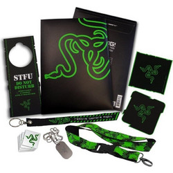 Razer LEET PACK v3 (Coasters, lanyards, pina, stickers, tattoos & metal dog tag chain)