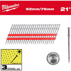 Milwaukee 4932498156 - ΚΑΡΦΙΑ ΔΙΠΛΗΣ ΚΕΦΑΛΗΣ 21 92/76 mm 2000τμχ MW