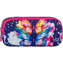Must Butterfly Κασετίνα Βαρελάκι με 2 Θήκες Μωβ 586194