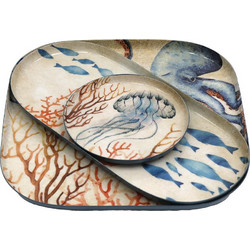 Πιατέλες μεταλλικές OCEAN set3pcs 21X21/21X10. 5/11X11cm