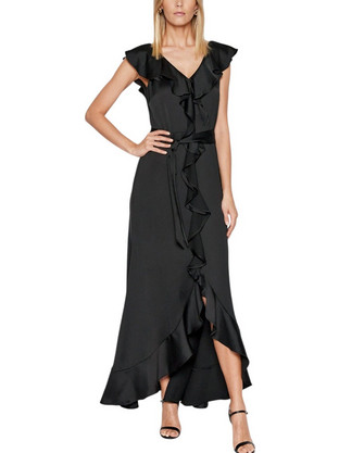 DKNY Midi Καλοκαιρινό Φόρεμα για Γάμο / Βάπτιση Μαύρο ED1KT801-BLK