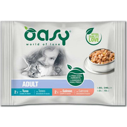 Oasy World Of Love Adult with Tuna & Salmon 4x85gr