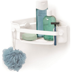 Ράφι Μπάνιου με Βεντούζες Γωνιακό Flex Gel Lock (Λευκό) - Umbra