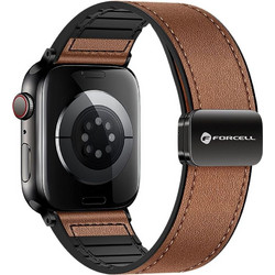 Forcell F-Design FA21 Λουράκι Δερμάτινο Brown (Apple Watch 38 / 40 / 41mm)