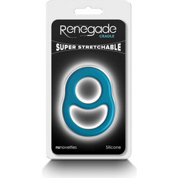 NS Novelties Renegade Cradle Teal Ελαστικό Δαχτυλίδι Πέους Σιλικόνης Μπλε