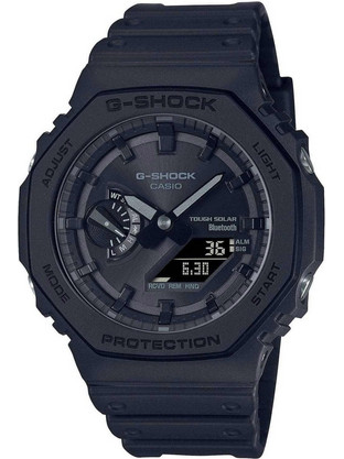 Casio G-Shock Ανδρικό Ρολόι Χρονογράφος με Μαύρο Καουτσούκ Λουράκι GA-2100-1A1ER