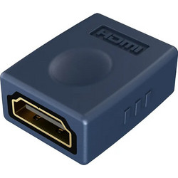 CABLETIME αντάπτορας HDMI F/F AV599, 4K/1080P, gold plated, μπλε
