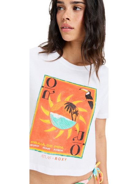 ROXY 'ATLAS OCEANREGULAR' CROP TOP ΓΥΝΑΙΚΕΙΟ ERJZT05921-WBB4 (WBB4/BRIGHT WHITE PYRENNES)