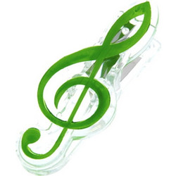 agifty Music Clip Violin Clef Green