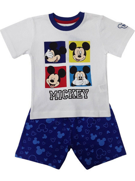 Πιτζάμα Καλοκαιρινή Mickey White Blue 80101980001