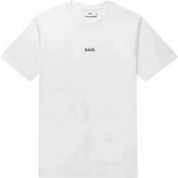 BALR. Q-Series Regular Fit T-Shirt ΚΟΝΤΟΜΑΝΙΚΟ ΛΕΥΚΟ ΜΕ ΛΑΙΜΟΚΟΨΗ ΚΑΙ ΑΝΑΓΛΥΦΟ LOGO ΕΜΠΡΟΣ ΚΑΝΟΝΙΚΗ ΓΡΑΜΜΗ