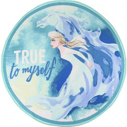 Cerda Frozen Elsa Παιδική Στρογγυλή Πετσέτα Θαλάσσης Microfiber Μπλε