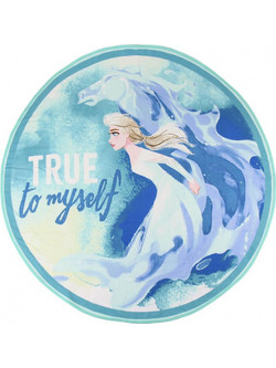 Cerda Frozen Elsa Παιδική Στρογγυλή Πετσέτα Θαλάσσης Microfiber Μπλε