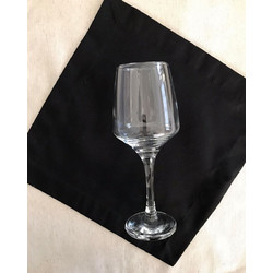 Μαύρη Πετσέτα Κοκτέιλ Γαλλική Γωνιά Yohana 20x20cm 20x20cm Μαύρο