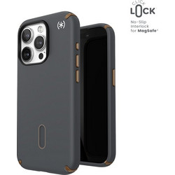 Speck Presidio2 Pro ClickLock & MagSafe - Case for iPhone 15 Pro (Charcoal Grey/Cool Bronze) - (150446-3212)
