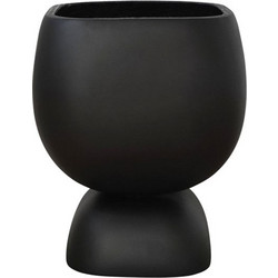MarHome Fiberclay Κασπώ Μπωλ με Βάση Μαύρο Ματ 32.5x32.5x39.5cm