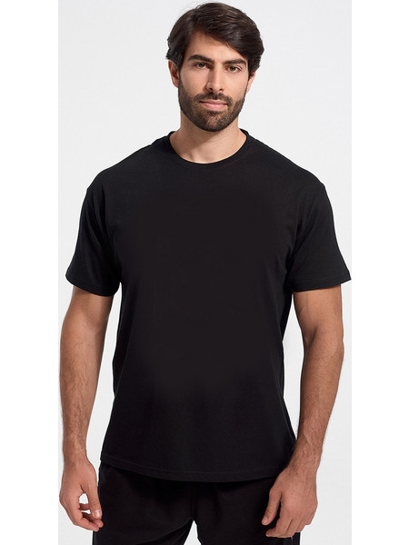 Κοντομάνικη μπλούζα JHK T-SHIRTS ΜΑΥΡΟ - Μαύρο