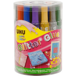 UHU ΧΡΥΣΟΚΟΛΛΑ GLITTER ΒΑΖΟ 20ml ΑΣΣΟΡΤΙ (Το προιόν πωλείται σε μεμονωμένα τεμάχια του ενός)